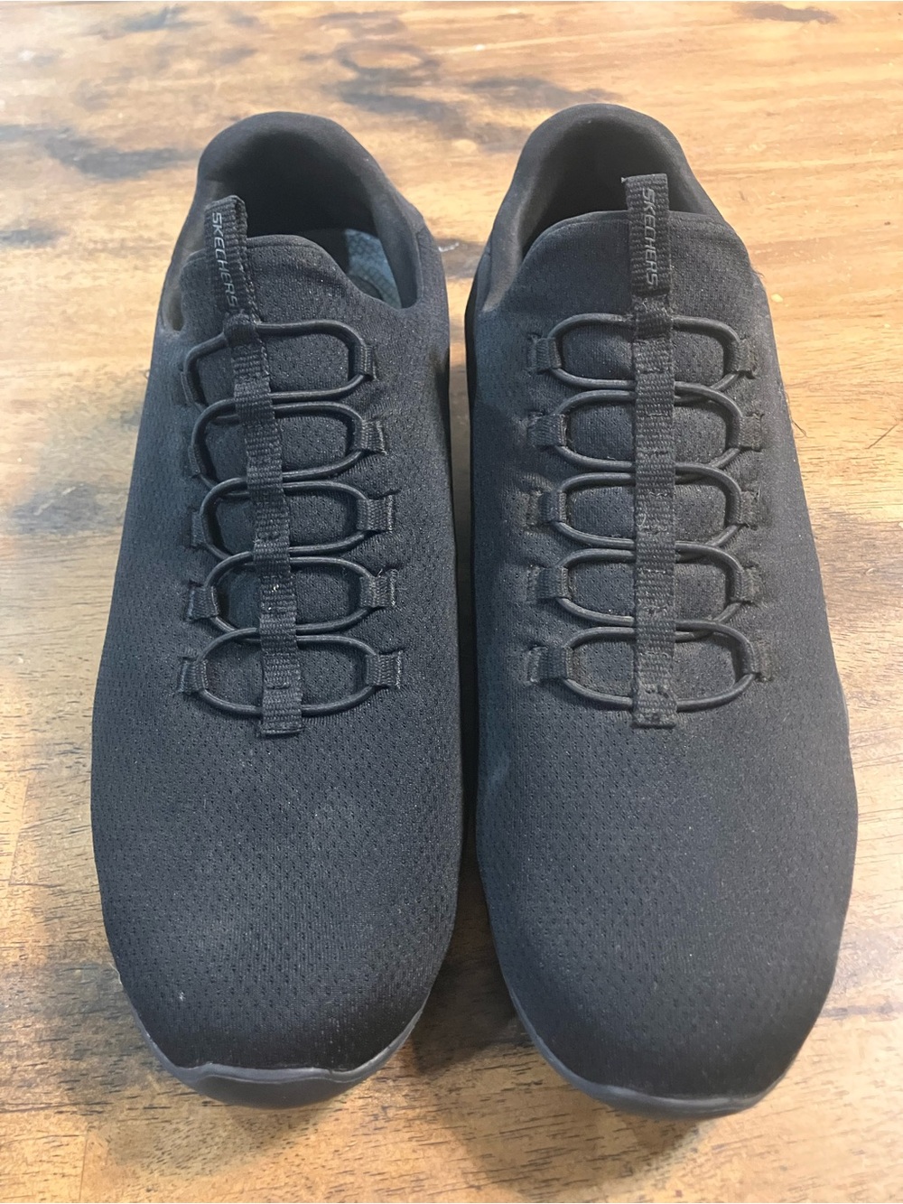 Skechers Men’s Black Slip-On Knit Sneakers